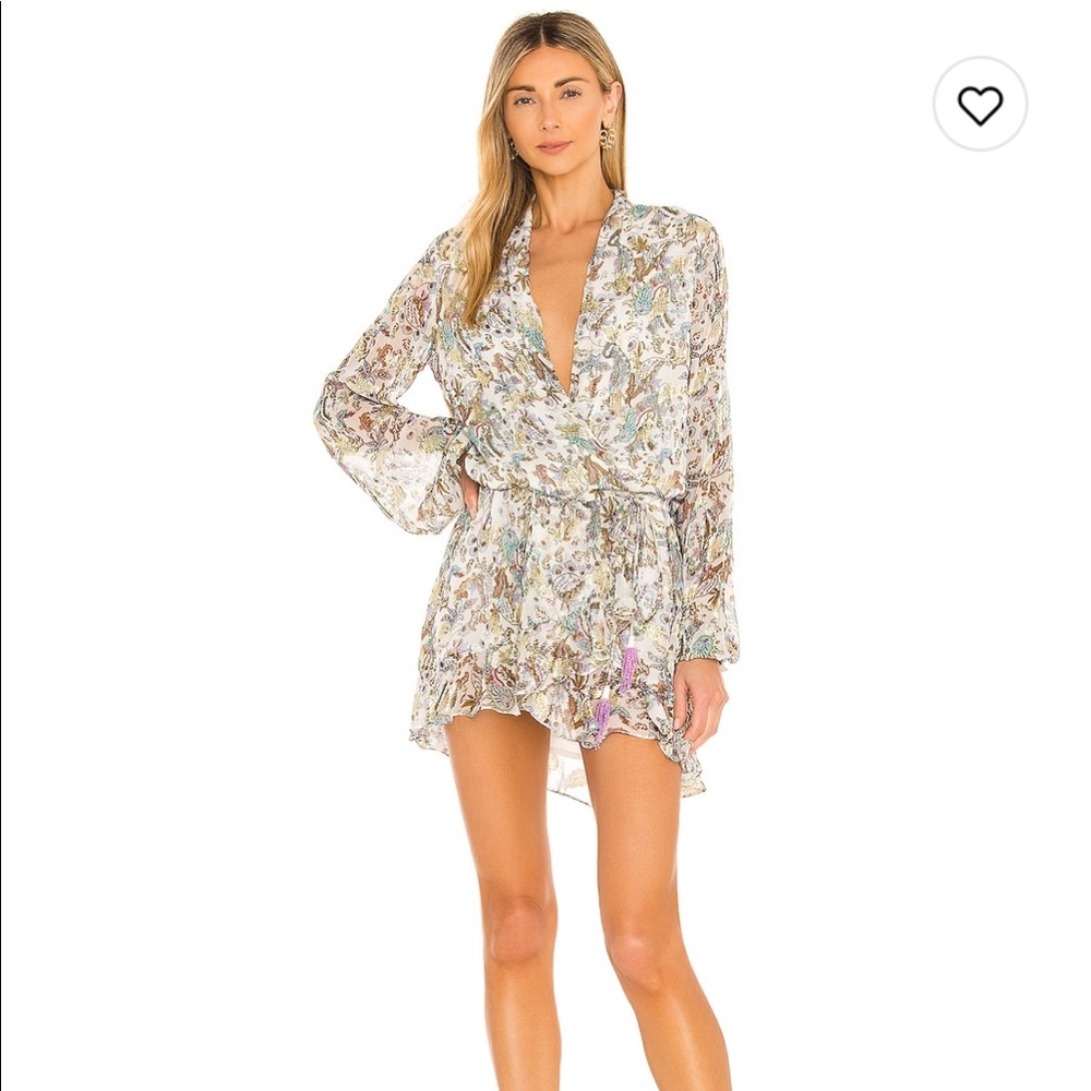 ROCOCO SAND Braw Wrap Mini Dress, size xs
